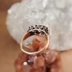Vintage ring massief goud 9 karaat met drie amethisten