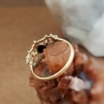 Vintage ring massief goud 9 karaat met opaal