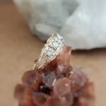 Vintage ring massief goud 9 karaat met opaal