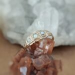 Vintage ring massief goud 9 karaat met opaal