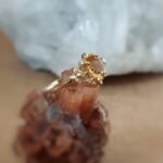 Vintage ring massief goud 9 karaat met citrien