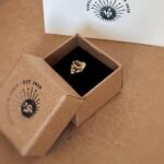 Vintage ring massief goud 9 karaat met citrien