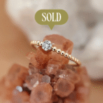 Vintage 9 karaat massief gouden cluster ring met diamanten