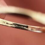 VIntage 9 carat solid gold ring with hallmark 375 And Birmingham anchor