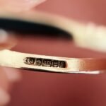 VIntage 9 carat solid gold ring with hallmark 375 And Birmingham anchor