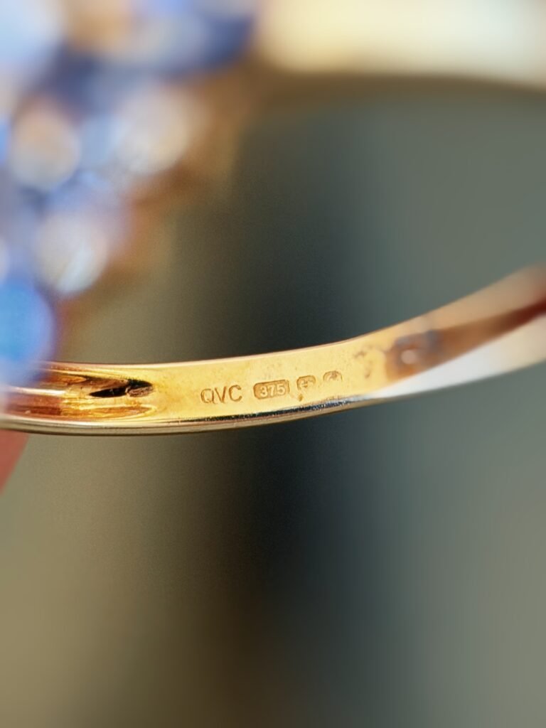 vintage 9k gold ring hallmark 375 with maker’s mark